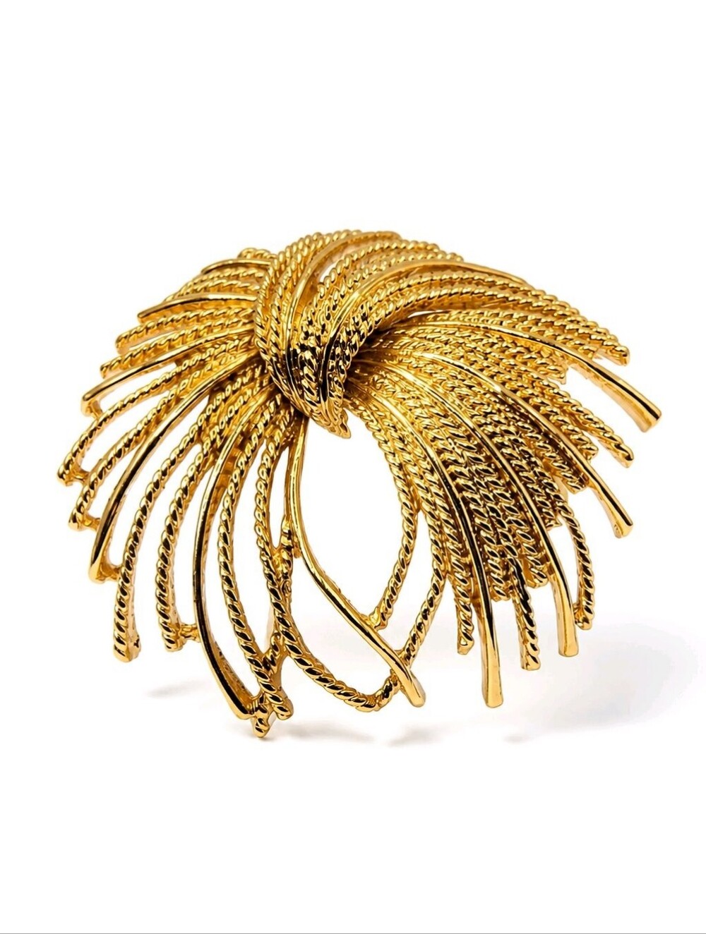 VTG Monet 1967 Mirador Gold Tone Fireworks Starburst Brooch BROOCH Signed